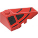 LEGO Red Wedge 2 x 4 Triple Right with Black Stripes and Fuel Filler Cap Sticker (43711)