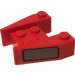 LEGO Red Wedge 3 x 4 with Grille Sticker without Stud Notches (2399)