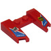 LEGO rouge Coin 3 x 4 x 0.7 avec Coupé avec &#039;488&#039; et &#039;UPS&#039; Autocollant (11291)