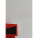 LEGO Red Wedge 3 x 4 x 0.7 with Cutout with Black Triangle Pattern Sticker (11291)