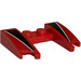 LEGO Rood Wig 3 x 4 x 0.7 met Uitsparing met Zwart Driehoeken en Wit Lines Sticker (11291)