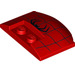 LEGO Rood Wig 3 x 4 x 0.7 met Recess met Zwart Spin en web (93604 / 100365)