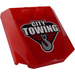 LEGO Rood Wig 4 x 4 Gebogen met &quot;CITY TOWING&quot; en Haak Sticker (45677)