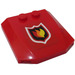 LEGO Red Wedge 4 x 4 Curved with Fire Logo 7206 Sticker (45677)