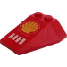 LEGO rot Keil 4 x 4 Verdreifachen mit Shell Logo ohne Bolzenkerben (6069)