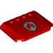 LEGO rouge Coin 4 x 6 Incurvé avec Feu logo (52031 / 105758)