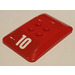 LEGO rouge Coin 4 x 6 Roof Incurvé avec blanc &#039;10&#039; sur rouge Background Autocollant (98281)