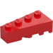 LEGO Rojo Cuña Ladrillo 2 x 4 Izquierda (41768)