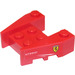 LEGO Red Wedge Brick 3 x 4 with Ferrari Logo and White &#039;ETIHAD AIRWAYS&#039; Sticker with Stud Notches (50373)
