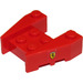 LEGO Red Wedge Brick 3 x 4 with Small Ferrari Sticker with Stud Notches (50373)