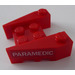 LEGO rouge Coin Brique 3 x 4 avec blanc &#039;PARAMEDIC&#039; sur Each Côté Autocollant avec des encoches pour tenons (50373)
