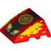 LEGO Red Wedge Curved 3 x 4 Triple with Flames and Yellow Eyes (64225 / 78092)