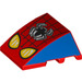 LEGO Red Wedge Curved 3 x 4 Triple with Yellow spiderman Eyes with web and spider (64225 / 74383)