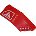 LEGO Red Wedge Curved 3 x 8 x 2 Right with Stars and Asian Characters Sticker (41749)