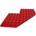 LEGO Red Wedge Plate 10 x 10 with Cutout (2401)