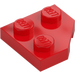 LEGO Rojo Cuña Placa 2 x 2 Cut Esquina (26601)