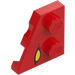 LEGO Red Wedge Plate 2 x 2 Wing Left with Yellow Eye (24299 / 107326)