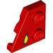LEGO Rood Wig Plaat 2 x 2 Vleugel Links met Geel Eye (24299 / 107326)