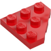 LEGO Red Wedge Plate 3 x 3 Corner (2450)