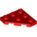 LEGO rouge Coin assiette 3 x 3 Coin (2450)