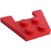LEGO Red Wedge Plate 3 x 4 without Stud Notches (4859)