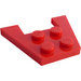 LEGO Rood Wig Plaat 3 x 4 zonder nop-inkepingen (4859)