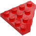 LEGO Rosso Cuneo Piastra 4 x 4 Angolo (30503)