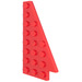 LEGO Rood Wig Plaat 4 x 8 Vleugel Rechtsaf zonder Stud Inkeping