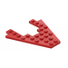 LEGO rot Keil Platte 8 x 8 mit 4 x 4 Ausgeschnitten