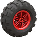 LEGO Rood Wheel Rim Ø30 x 20 with No Pinholes, with Reinforced Rim with Tyre Balloon Wide Ø56 X 26