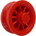 LEGO Red Wheel With Spokes and Metal Pin on back