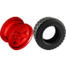 LEGO Red Wheel with Tyre