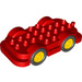 LEGO rouge Wheelbase 4 x 8 avec Medium Stone Grey roues (15319 / 24911)