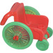 LEGO Rood Wheelchair with Bright Green Wheels