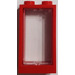 LEGO Rojo Window 1 x 2 x 3 without Sill (60593) with glass