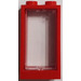 LEGO Red Window 1 x 2 x 3 without Sill (60593) with glass