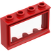 LEGO Red Window 1 x 4 x 2 Classic with Fixed Glass and Short Sill