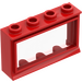 LEGO Red Window 1 x 4 x 2 Classic with Fixed Glass and Short Sill