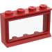 LEGO Rood Venster 1 x 4 x 2 Classic met Solide Studs en Fixed Glas