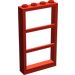 LEGO rouge Fenêtre 1 x 4 x 6 avec 3 Panes (6160)