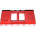 LEGO Red Window 1 x 6 x 2 with Shutters with Fixed Glass