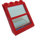 LEGO Red Window 4 x 4 x 3 Roof with Centre Bar and Transparent Light Blue Glass (6159 / 75257)