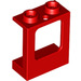 LEGO rouge Fenêtre Cadre 1 x 2 x 2 avec 1 trou en bas (60032)
