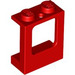LEGO Rood Venster Kader 1 x 2 x 2 met 2 gaten in Onderzijde (2377)