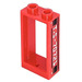 LEGO Red Window Frame 1 x 2 x 3 without Sill with &#039;T.S-70721&#039; (Right) Sticker (60593)