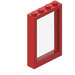 LEGO rot Fenster Rahmen 1 x 4 x 5 mit Fixed Glas