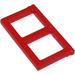 LEGO Red Window Pane 1 x 2 x 3 without Thick Corners (3854)