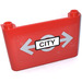 LEGO rouge Pare-brise 1 x 6 x 3 avec &#039;CITY&#039; Autocollant (64453)