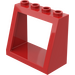 LEGO rouge Pare-brise 2 x 4 x 3 avec des tenons pleins (2352)