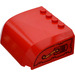 LEGO Rood Voorruit 5 x 6 x 2 Gebogen met Pijp Sticker (61484)